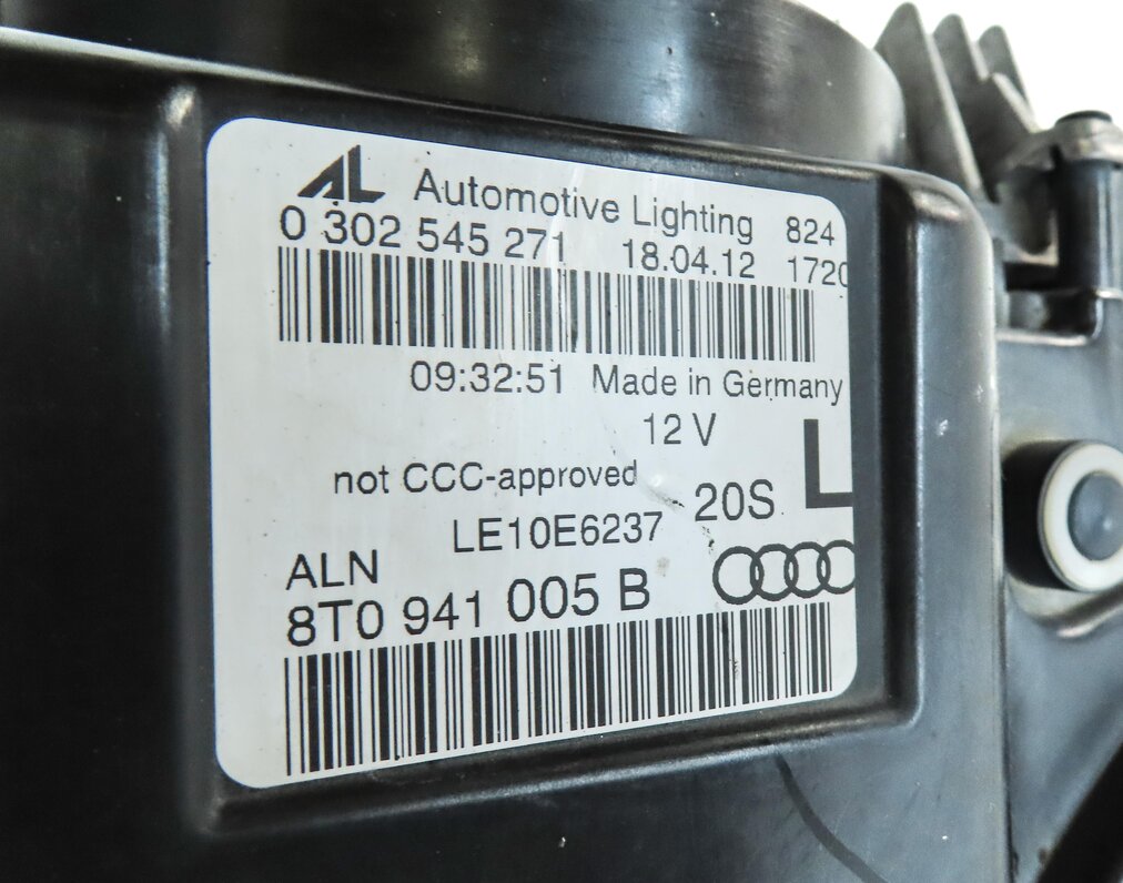 Thumbnail 9: 13-17 AUDI A5 S5 (B8 8T) LEFT DRIVER XENON HID HEADLIGHT LIGHT LAMP (NON AFS)