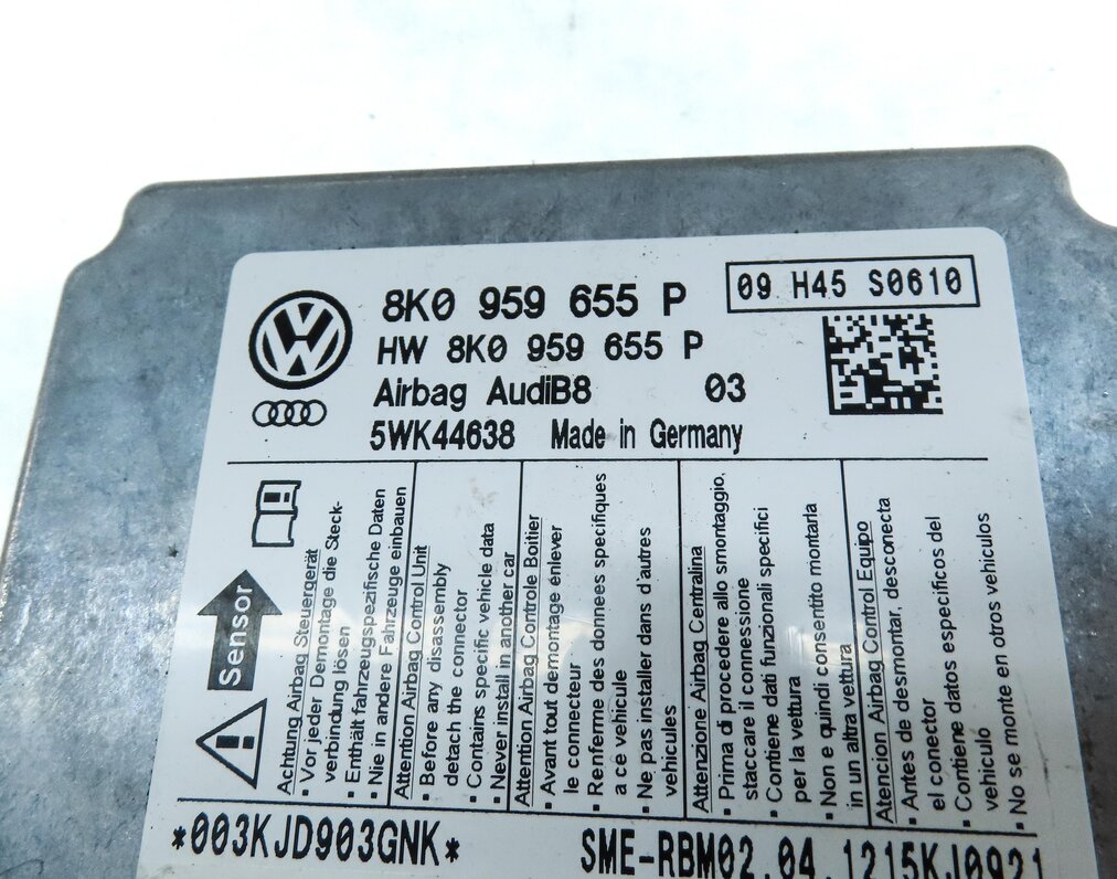 Thumbnail 4: 2013-2015 AUDI A4 A5 S4 S5 RS5 (B8 8K 8T) SRS BAG CONTROL MODULE