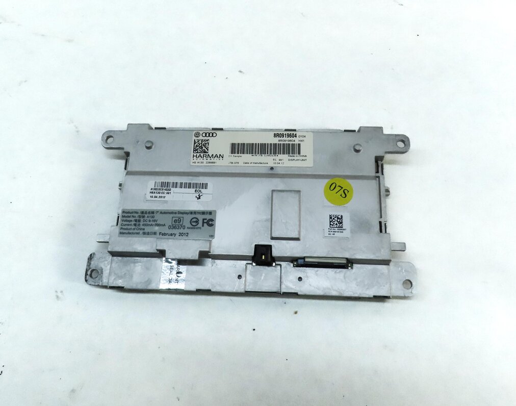 Thumbnail 6: 2013-2017 AUDI A5 S5 Q5 Q7 (4L B8 8T 8R) GPS NAVIGATION MEDIA DISPLAY SCREEN 7"