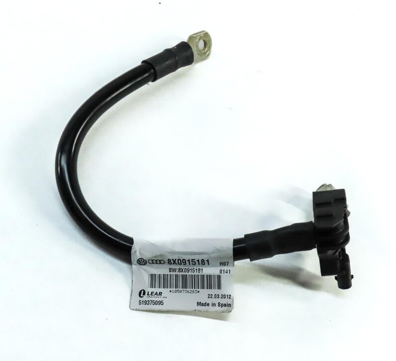 Thumbnail 4: 2013 AUDI A5 (B8 8T) NEGATIVE BATTERY CABLE w/ INTELLIGENT BATTERY IBS MODULE