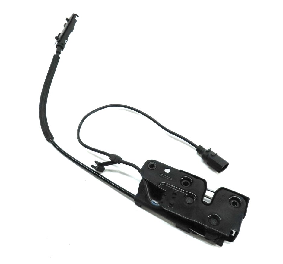 2013 AUDI A5 (B8 8T) LOWER HOOD LOCK LATCH ACTUATOR w/ CABLE 8K0823509D