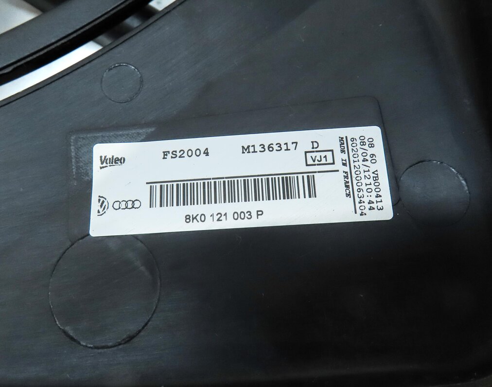 Thumbnail 8: 09-17 AUDI A4 A5 Q5 S4 (B8 8T 8R) 2.0L 3.0L 3.2L RADIATOR COOLING FAN w/ SHROUD