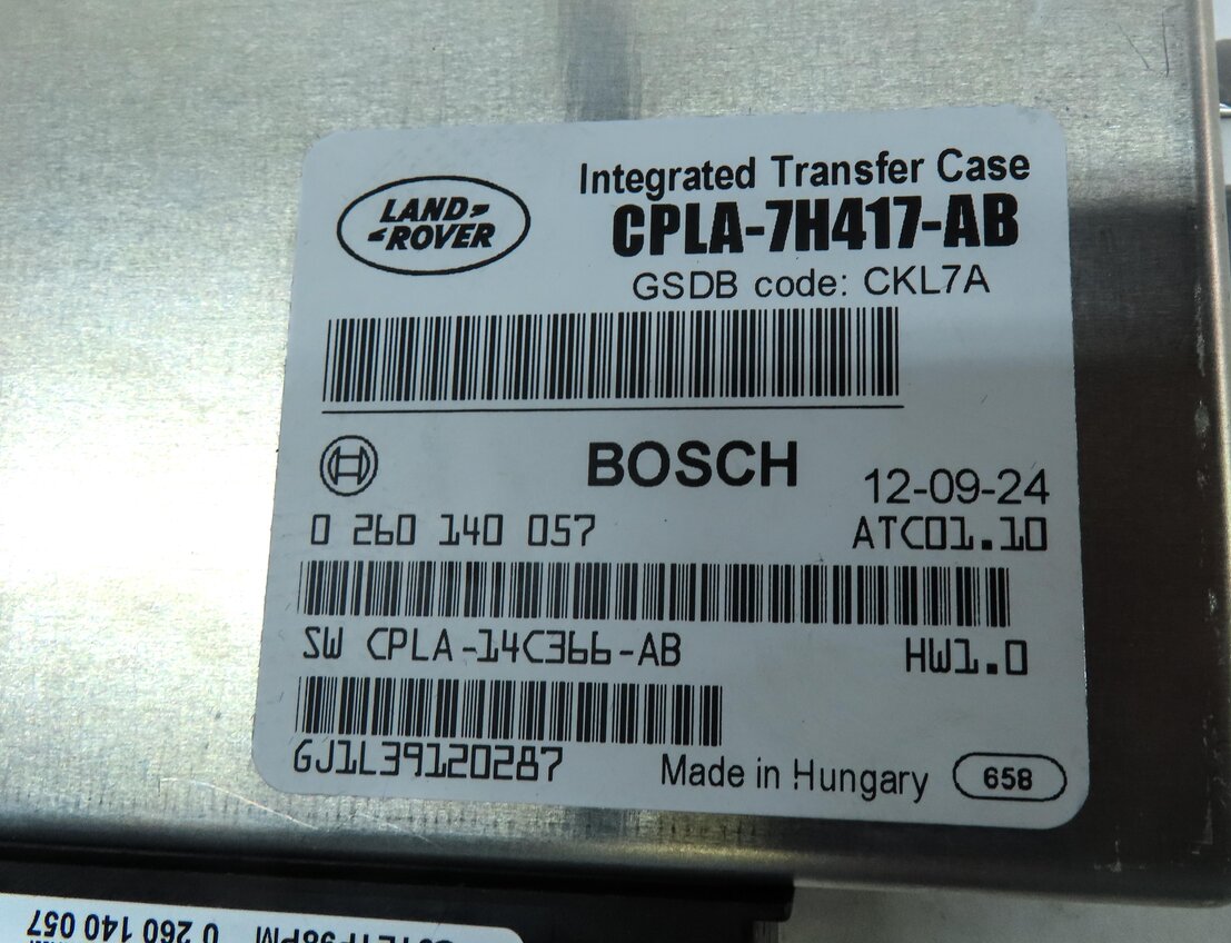 Thumbnail 4: 2013 LAND RANGE ROVER (L405) TRANSFER CASE CONTROL MODULE CPLA7H417AB