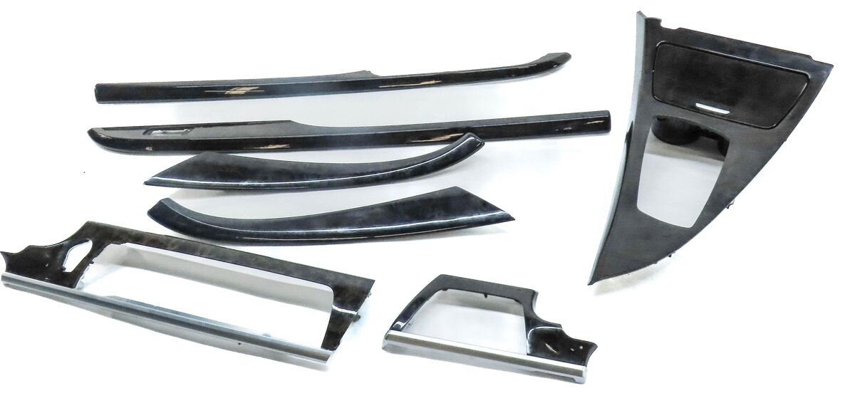 2012 BMW 640i COUPE (F13) FRONT REAR LEFT RIGHT GREY POPLAR WOOD TRIM SET7
