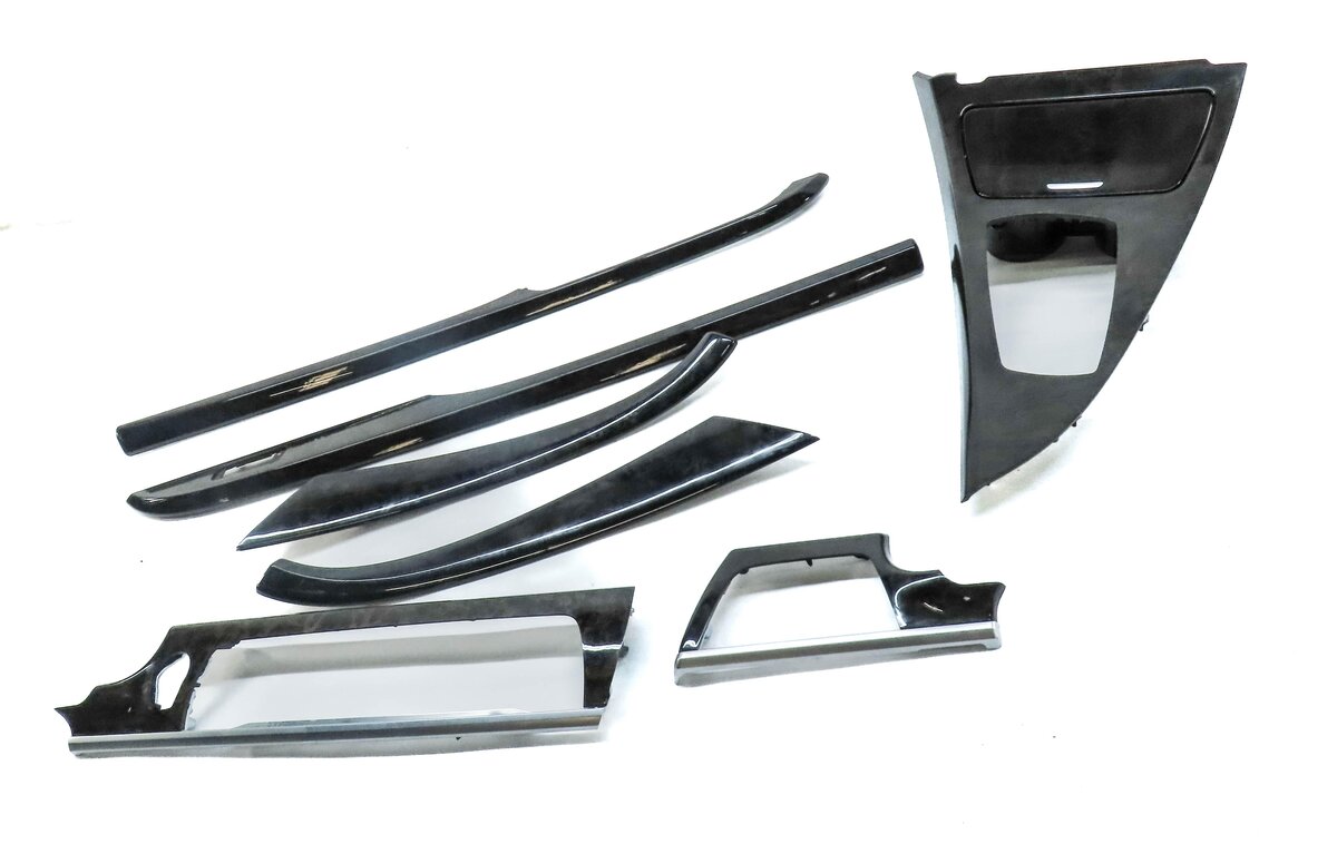Thumbnail 2: 2012 BMW 640i COUPE (F13) FRONT REAR LEFT RIGHT GREY POPLAR WOOD TRIM SET7