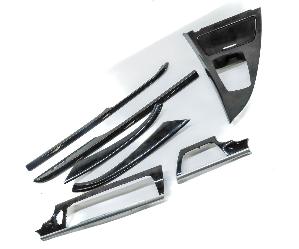 Thumbnail 3: 2012 BMW 640i COUPE (F13) FRONT REAR LEFT RIGHT GREY POPLAR WOOD TRIM SET7