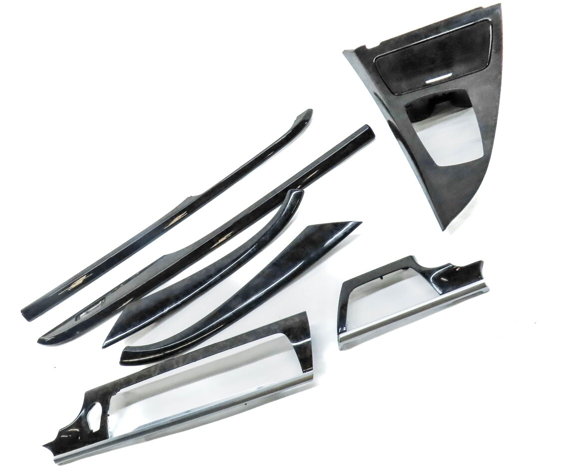 Thumbnail 4: 2012 BMW 640i COUPE (F13) FRONT REAR LEFT RIGHT GREY POPLAR WOOD TRIM SET7