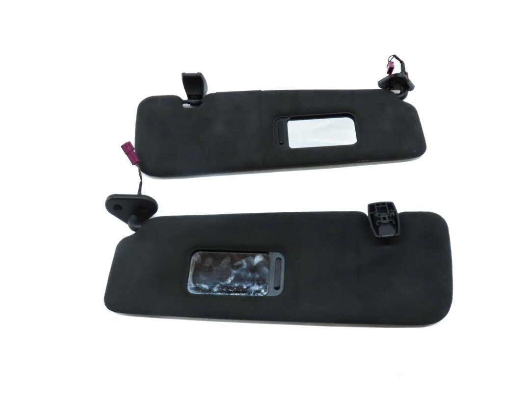 Thumbnail 4: 12-19 BMW 640i 650i M6 (F06 F12) FRONT LEFT & RIGHT SUN VISOR SHADE SET (BLACK)