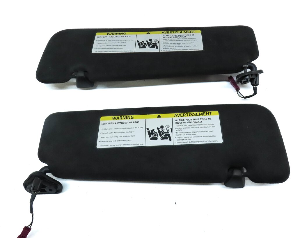 Thumbnail 5: 12-19 BMW 640i 650i M6 (F06 F12) FRONT LEFT & RIGHT SUN VISOR SHADE SET (BLACK)