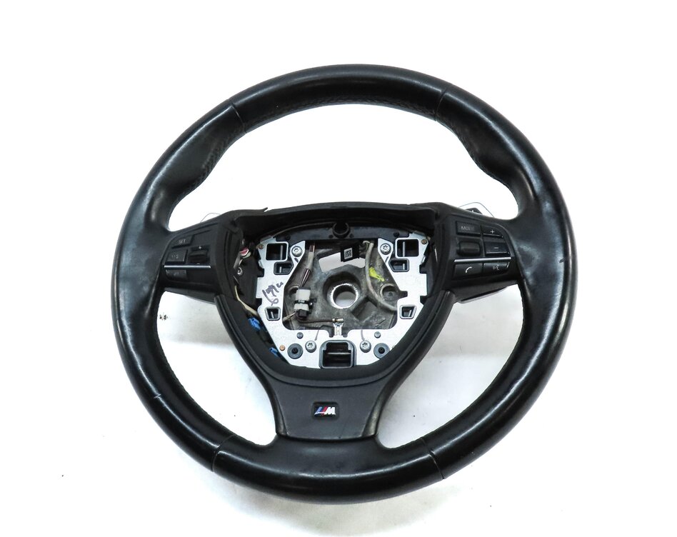 Thumbnail 2: 11-13 BMW 5 6 SERIES F10 F06 F12 F13 3 SPOKE ///M M SPORT STEERING WHEEL (BLACK)