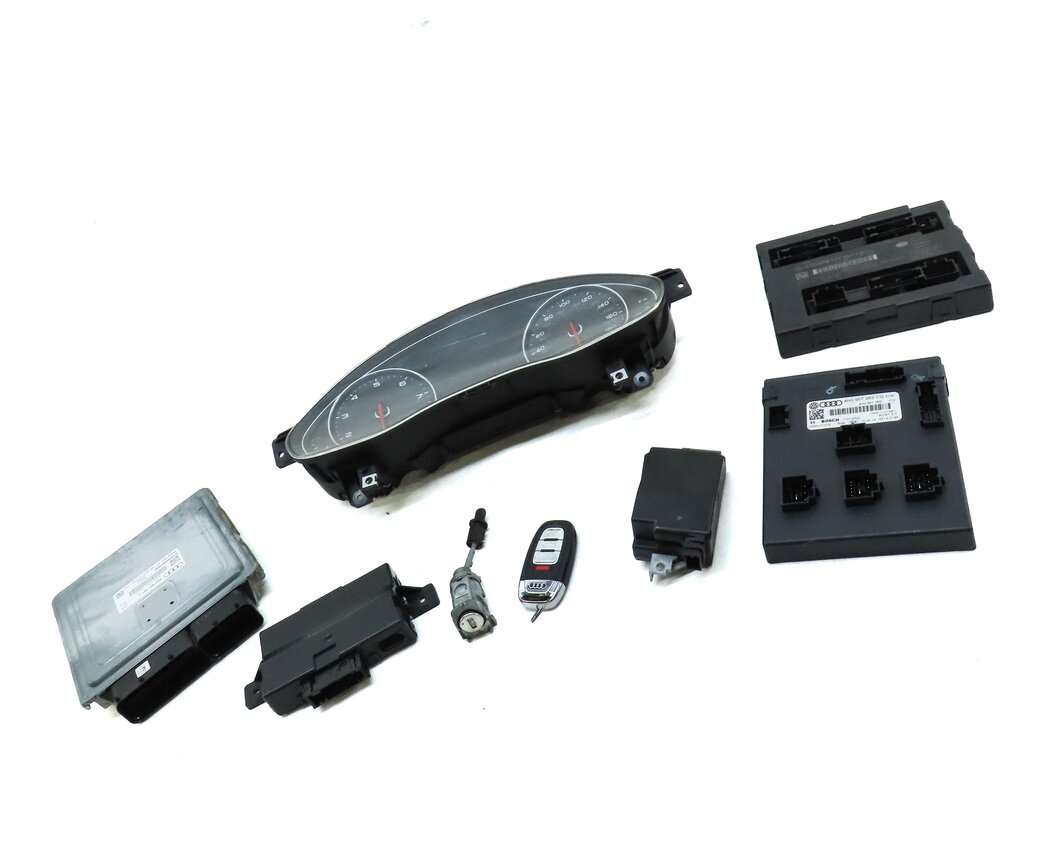 Thumbnail 12: 2015 AUDI A6 C7 3.0L SUPER CTUA AUTO AWD SPEEDOMETER BODY ENGINE MODULE KEY SET