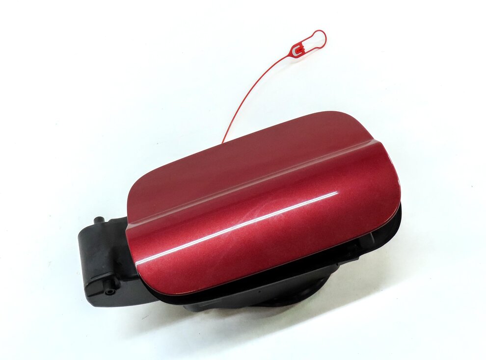 Thumbnail 3: 2012-2018 AUDI A6 S6 (C7) FUEL TANK DOOR LID COVER TRIM w/ HOUSING (GARNET RED)