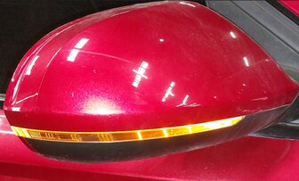 Thumbnail 2: AUDI 14-18 A6 (17 S6) RIGHT DOOR MIRROR PFOLD HEATED MEMORY AUTODIM (RED)