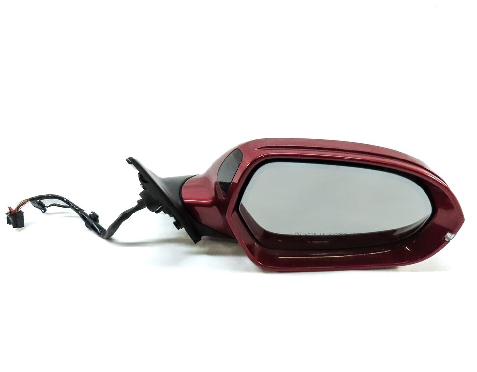 Thumbnail 4: AUDI 14-18 A6 (17 S6) RIGHT DOOR MIRROR PFOLD HEATED MEMORY AUTODIM (RED)
