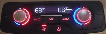 Thumbnail 2: 2012-2015 AUDI A6 A7 S6 S7 (C7 4G8) REAR HEATER A/C TEMPERATURE CONTROL PANEL
