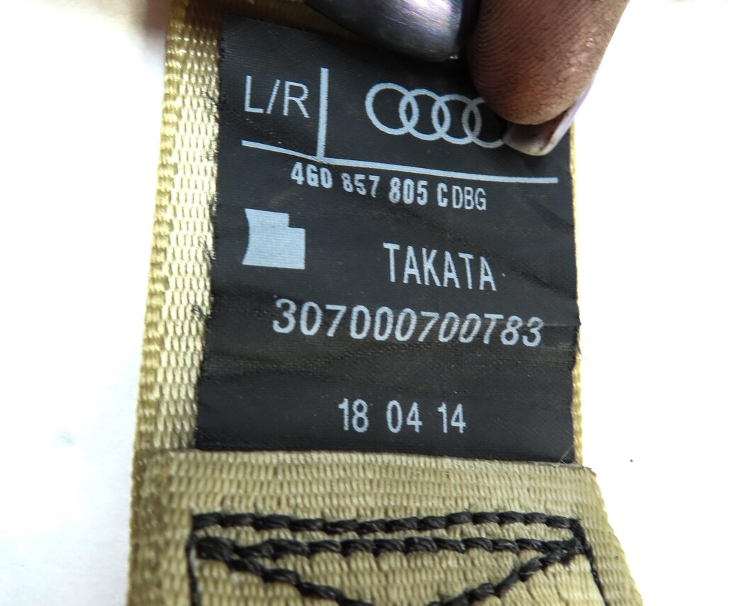 Thumbnail 4: 2015 AUDI A6 (C7) REAR RIGHT SEATBELT RETRACTOR (BEIGE) 4G0857805C