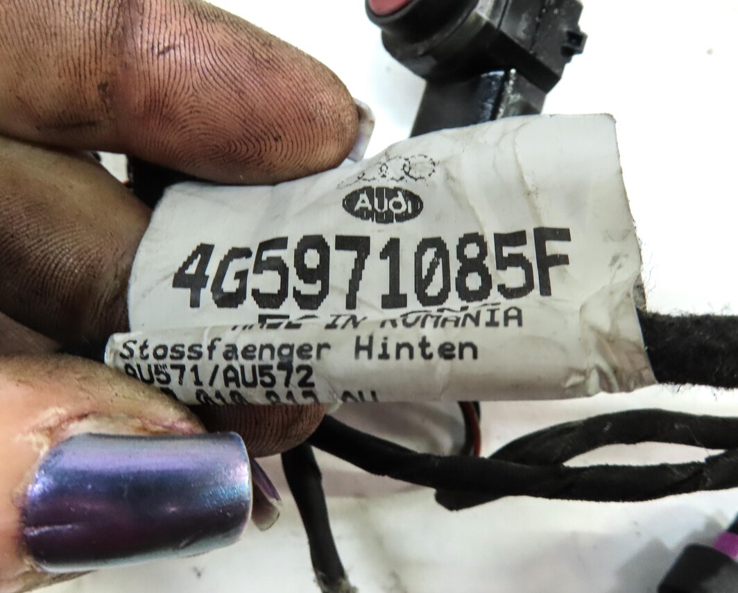 Thumbnail 5: 2015 AUDI A6 (C7) REAR PARK ASSIST PDC SENSOR SET4 (RED) w/ WIRE WIRING HARNESS