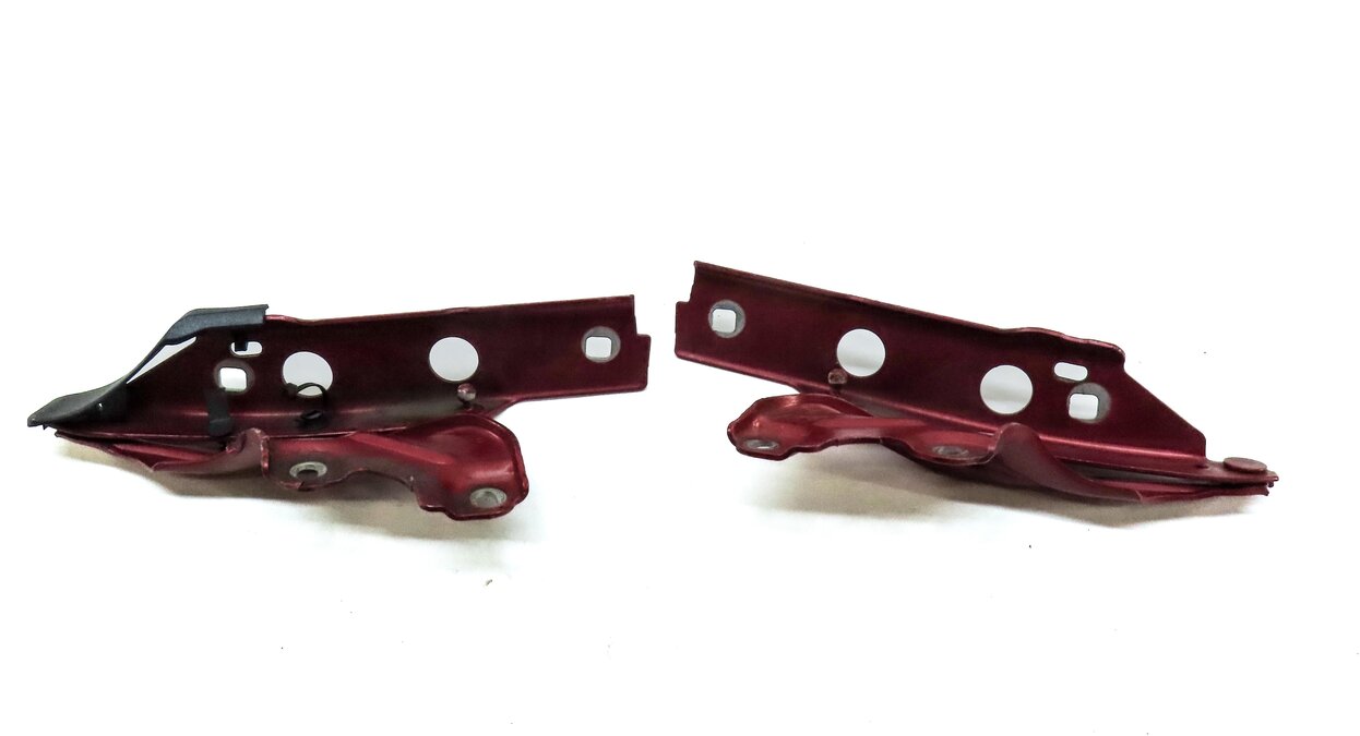 Thumbnail 4: 12-18 AUDI A6 S6 A7 S7 (C7 4G8) FRONT LEFT & RIGHT HOOD HINGE SET-2 (GARNET RED)