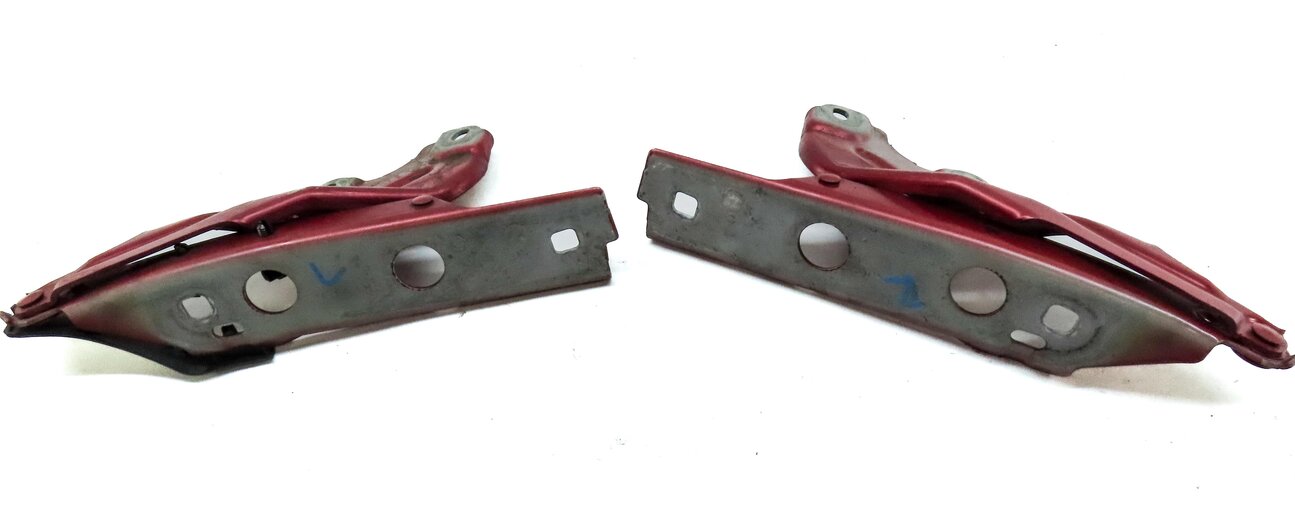 Thumbnail 5: 12-18 AUDI A6 S6 A7 S7 (C7 4G8) FRONT LEFT & RIGHT HOOD HINGE SET-2 (GARNET RED)