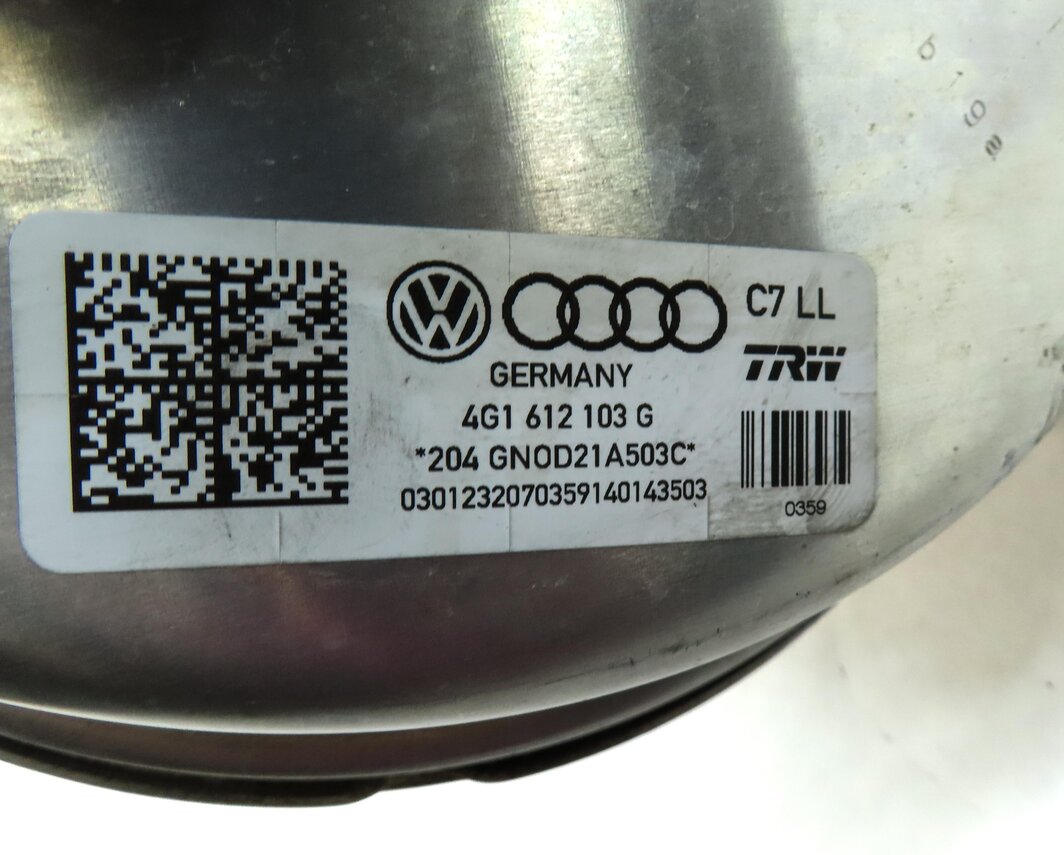 Thumbnail 7: 12-17 AUDI A4 S4 A5 S5 A6 S6 A7 S7 RS7 (C7 B8 8K 8T) BRAKE BOOSTER w/ CYLINDER