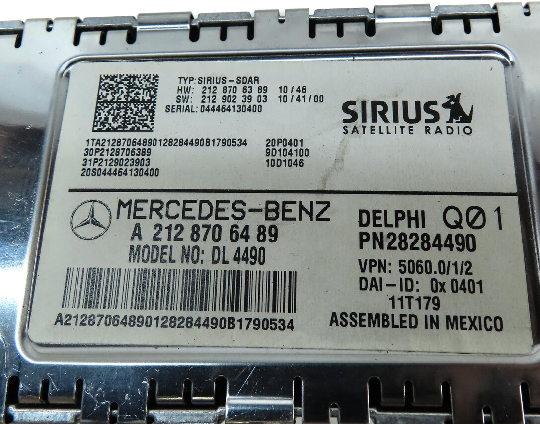 Thumbnail 4: 2010-2016 MERCEDES B C E ML SL CLS (W204 W166 W212 X204) SIRIUS SATELLITE MODULE