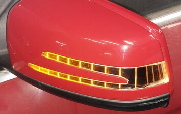 Thumbnail 2: 12-14 MERCEDES C250 (W204) LEFT DRIVER HEATED AUTODIM MEMORY DOOR MIRROR (RED)