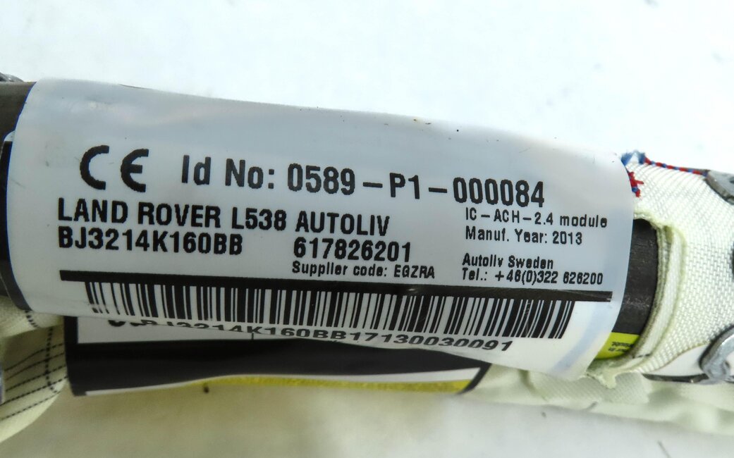 Thumbnail 6: 2012-2019 RANGE ROVER EVOQUE (L538) 4 DOOR - LEFT DRIVER SIDE CURTAIN AIRBAG