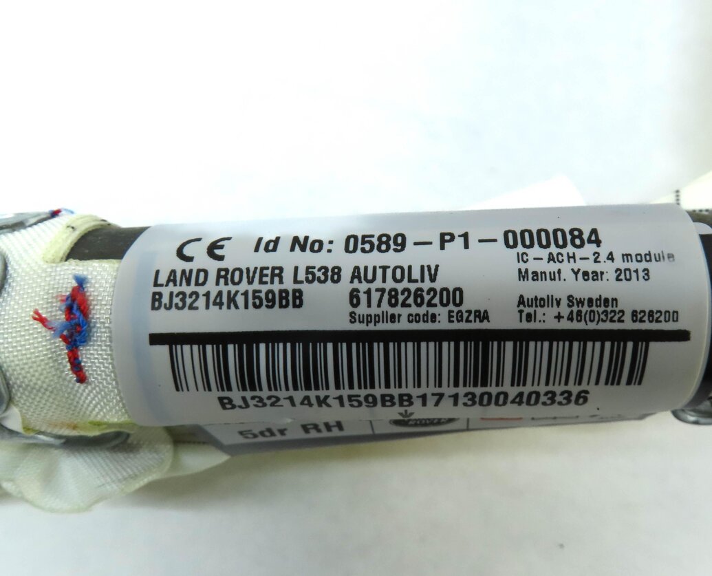 Thumbnail 6: 2012-2019 RANGE ROVER EVOQUE (L538) 4 DOOR - RIGHT PASSENGER SIDE CURTAIN AIRBAG