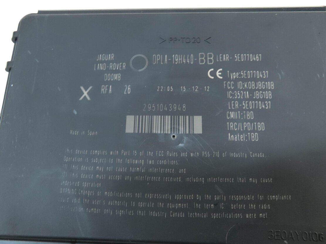 Thumbnail 14: 12-13 RANGE ROVER EVOQUE (L538) 2.0L TURBO ENGINE ECM IMMOBILIZER MODULE KEY SET