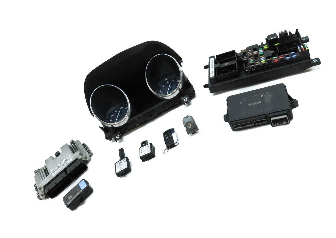 Thumbnail 22: 12-13 RANGE ROVER EVOQUE (L538) 2.0L TURBO ENGINE ECM IMMOBILIZER MODULE KEY SET