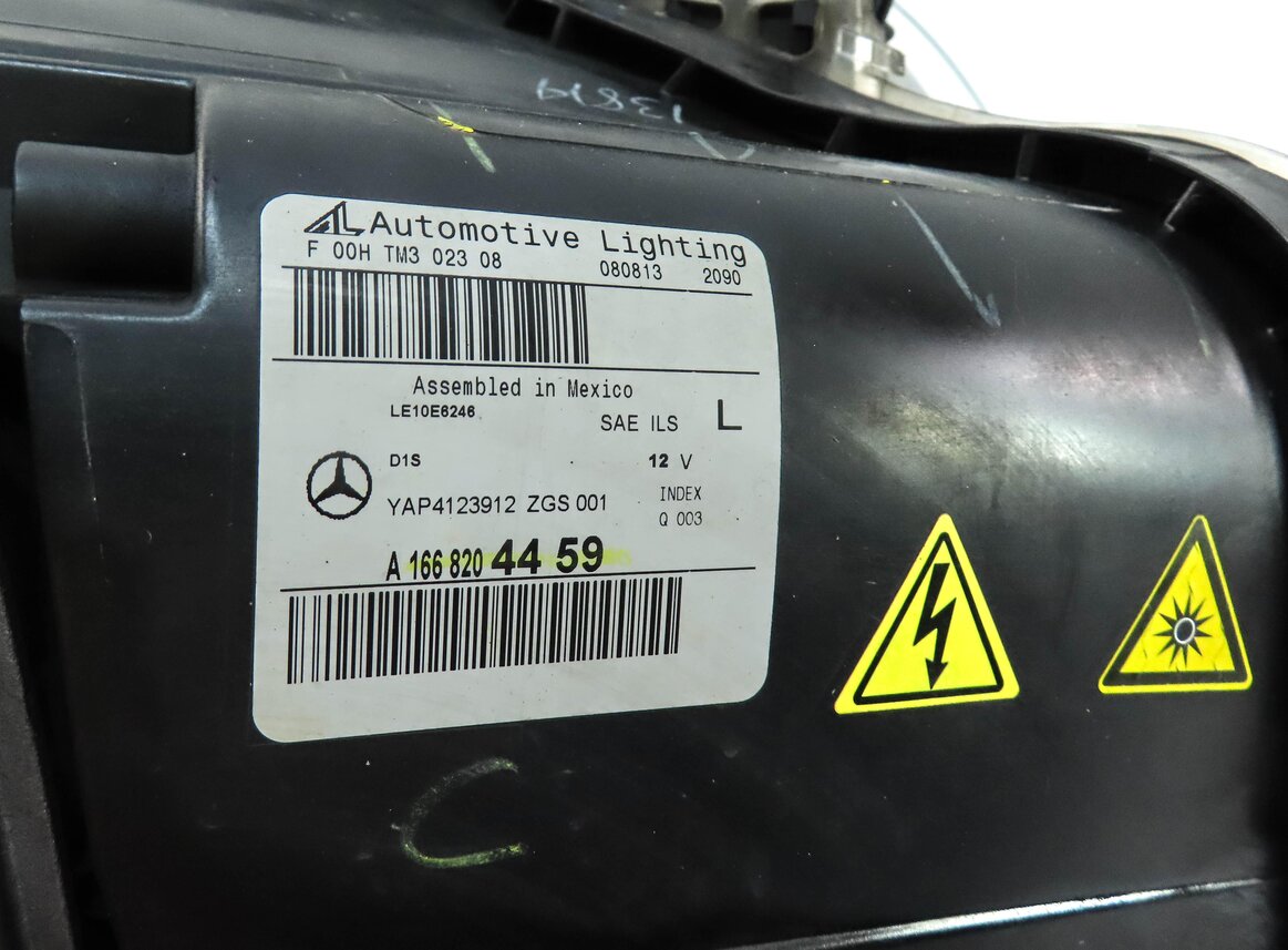 Thumbnail 7: 13-15 MERCEDES GL X166 FRONT LEFT DRIVER XENON NIGHT VISION HEADLIGHT LIGHT LAMP