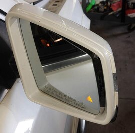Thumbnail 3: 13-16 MERCEDES GL-CLASS (X166) RIGHT HEATED AUTODIM CAMERA DOOR MIRROR (WHITE)