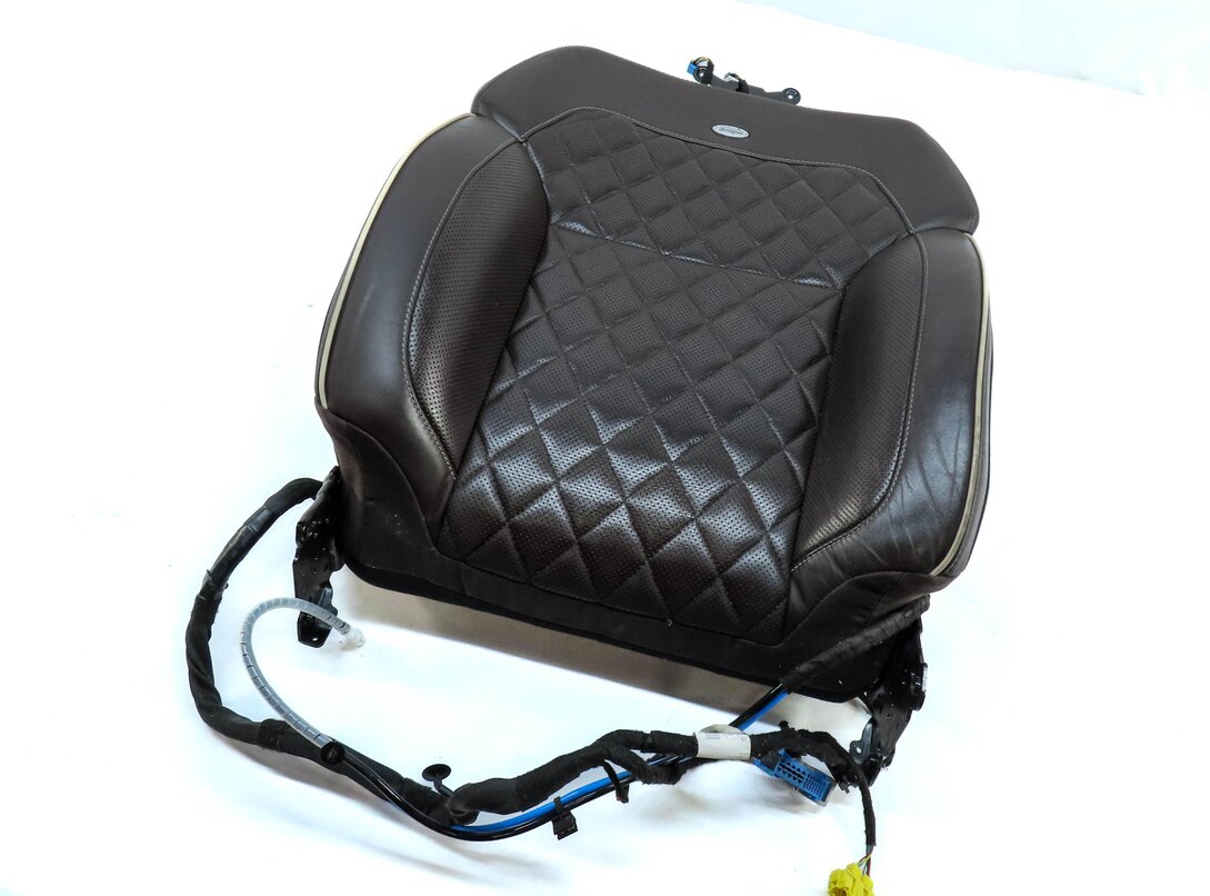 Thumbnail 1: 14 GL550 X166 FRONT LEFT UPPER HEATED VENTED MASSAGE SEAT CUSHION DESIGNO BROWN