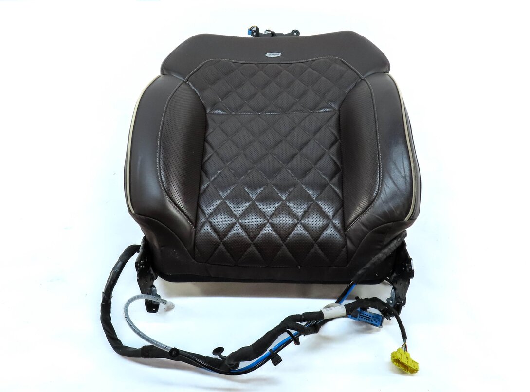 Thumbnail 2: 14 GL550 X166 FRONT LEFT UPPER HEATED VENTED MASSAGE SEAT CUSHION DESIGNO BROWN