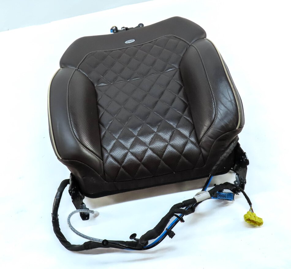Thumbnail 3: 14 GL550 X166 FRONT LEFT UPPER HEATED VENTED MASSAGE SEAT CUSHION DESIGNO BROWN