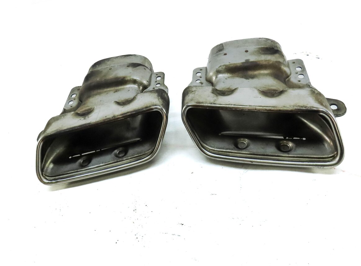 Thumbnail 2: 13-19 MERCEDES GL GLS ML (X166) 4.6L REAR LEFT & RIGHT MUFFLER EXHAUST TIP SET 2