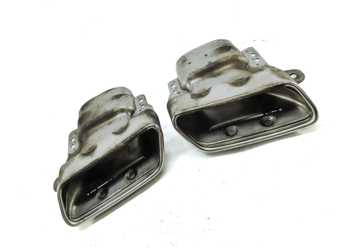 Thumbnail 3: 13-19 MERCEDES GL GLS ML (X166) 4.6L REAR LEFT & RIGHT MUFFLER EXHAUST TIP SET 2