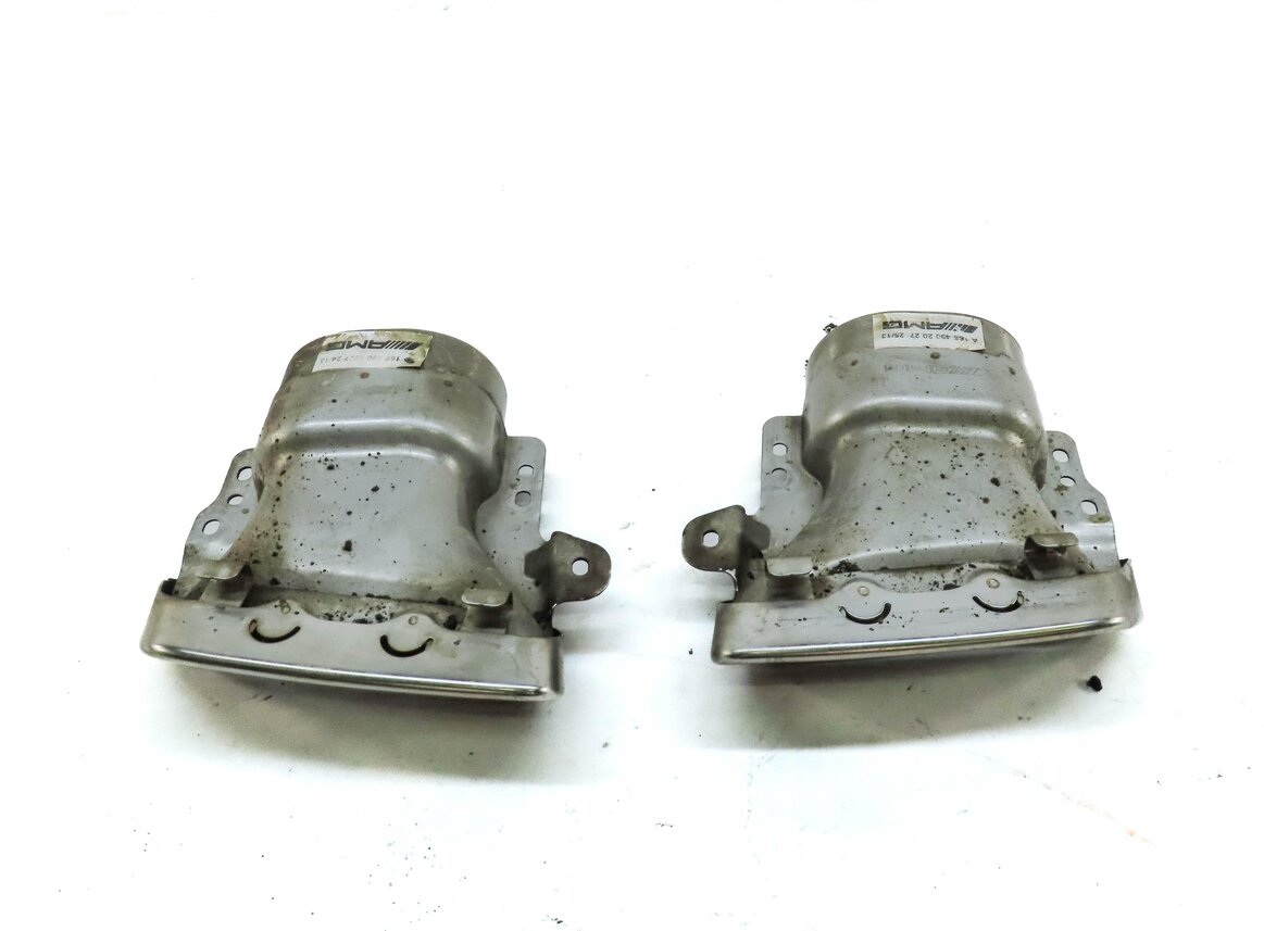 Thumbnail 5: 13-19 MERCEDES GL GLS ML (X166) 4.6L REAR LEFT & RIGHT MUFFLER EXHAUST TIP SET 2