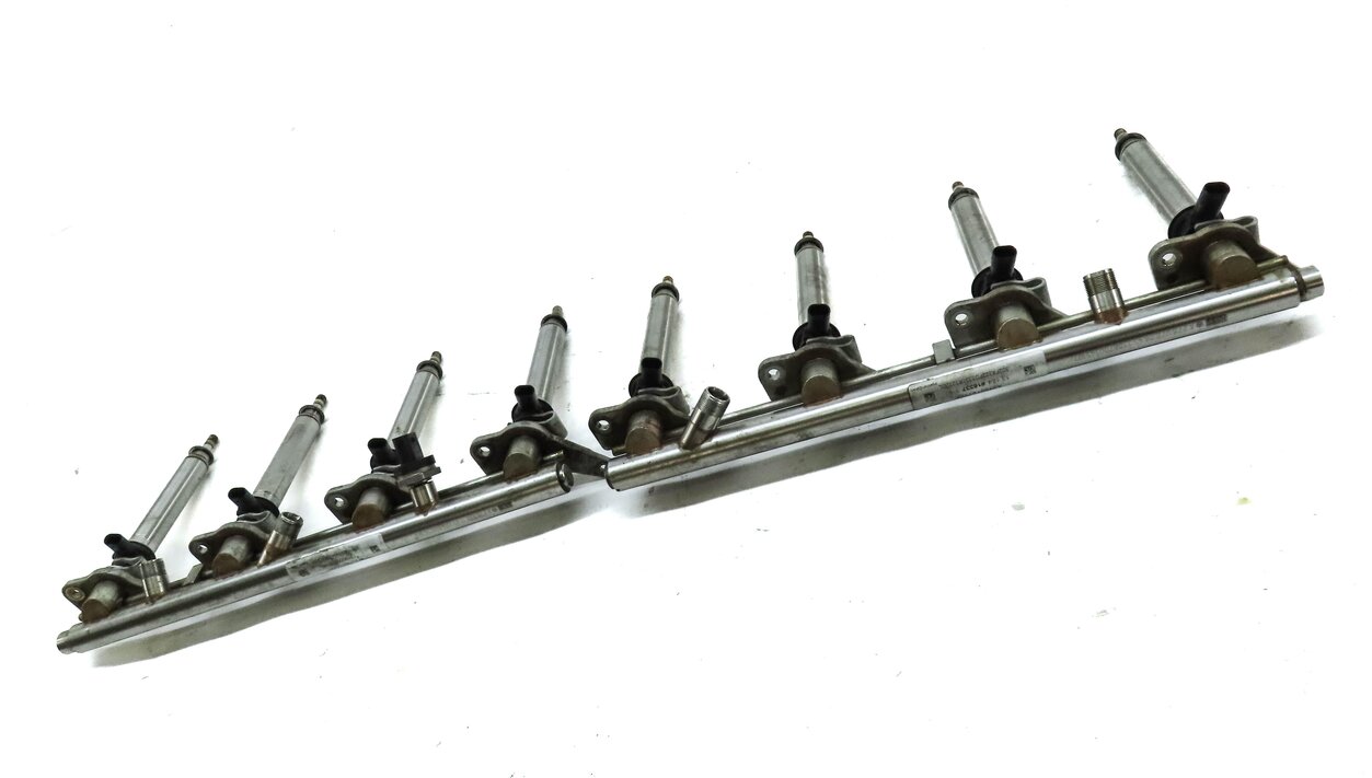 Thumbnail 3: 2014 MERCEDES GL550 (X166) 4.6L TURBO M278 ENGINE FUEL INJECTOR SET 8 w/ RAILS