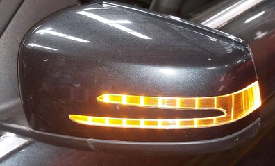 Thumbnail 2: 12-14 MERCEDES C250 (W204) LEFT DRIVER HEATED AUTODIM MEMORY DOOR MIRROR (BLACK)
