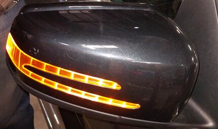 Thumbnail 2: 12-14 MERCEDES C-CLASS (W204) RIGHT HEATED AUTODIM MEMORY DOOR MIRROR (BLACK)