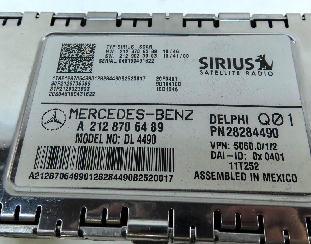Thumbnail 4: 2010-2016 MERCEDES B C E ML SL CLS (W204 W166 W212 X204) SIRIUS SATELLITE MODULE