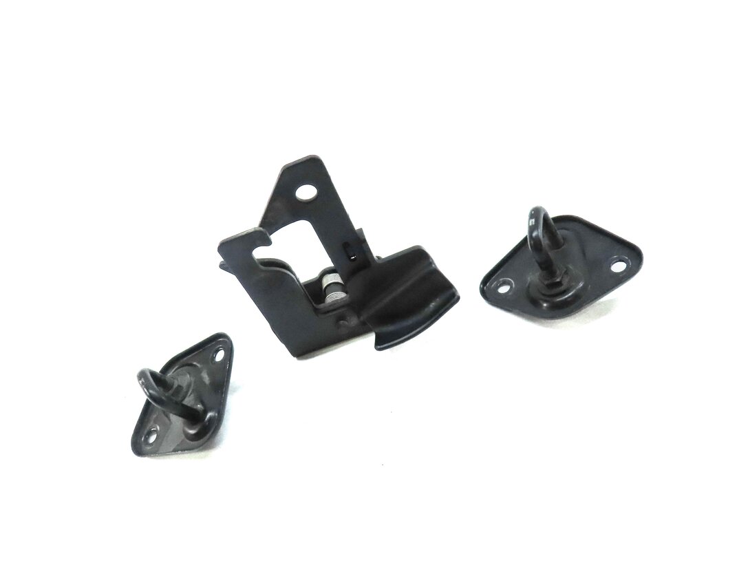 Thumbnail 3: 2012 MERCEDES C250 SEDAN (W204) HOOD SAFETY RELEASE LEVER LATCH w/ 2 HOOKS SET 3