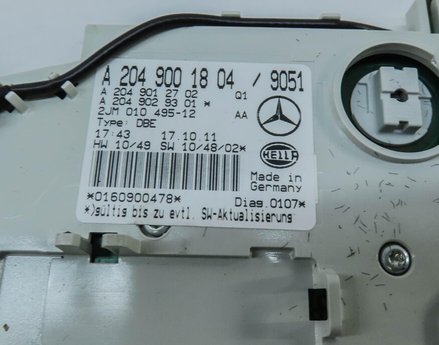 Thumbnail 7: 2012 MERCEDES C250 SEDAN W204 FRONT CENTER ROOF DOMELIGHT MAP READING LAMP BLACK