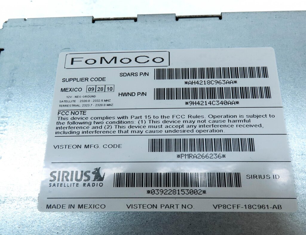 Thumbnail 4: 2007-2012 LR3 RANGE ROVER SPORT (L320) SIRIUS SATELLITE RADIO RECEIVER MODULE