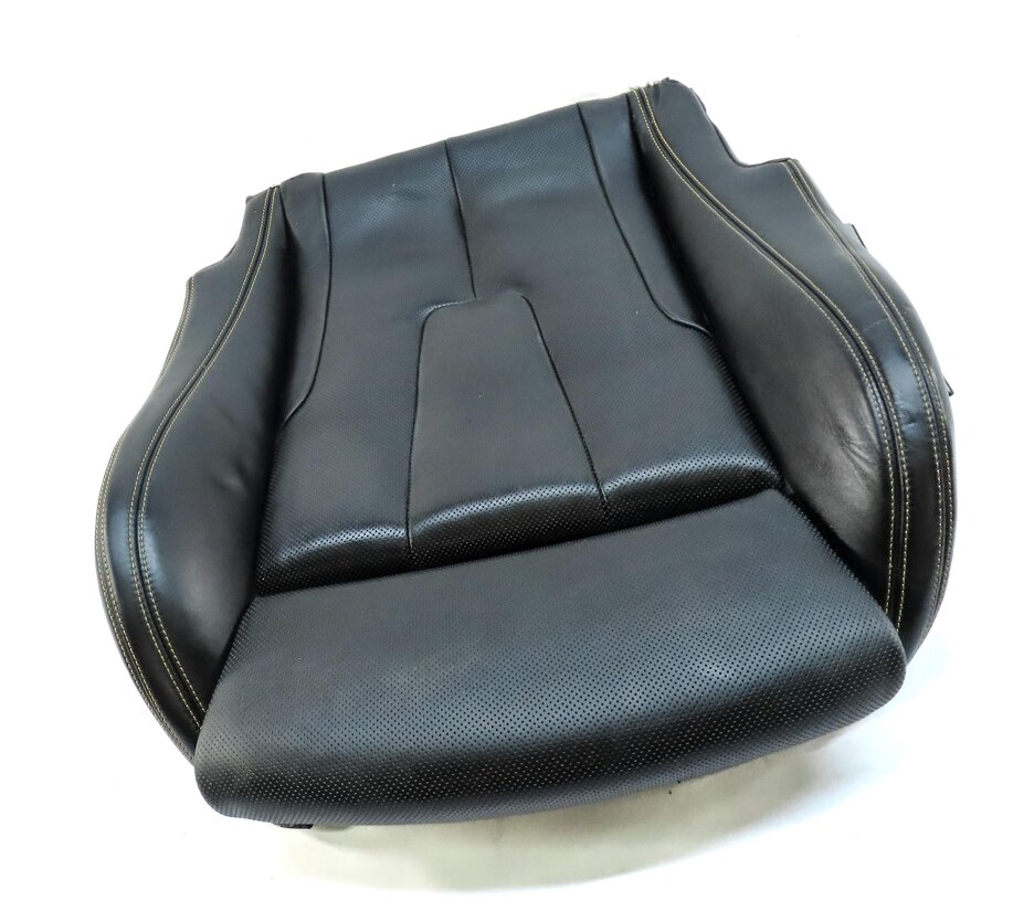 Thumbnail 3: 14-17 6 M6 COUPE F13 FRONT LEFT ///M EMBOSSED HEAT VENT LOWER SEAT CUSHION BLACK