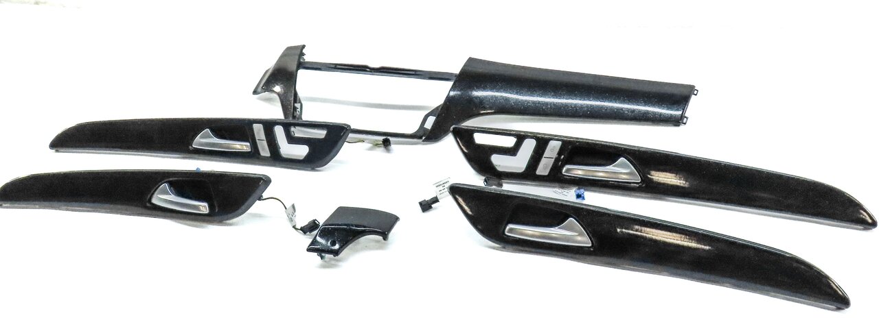 2013 MERCEDES GL450 (X166) FRONT REAR LEFT RIGHT CUSTOM BLACK SPARKLE TRIM SET 6