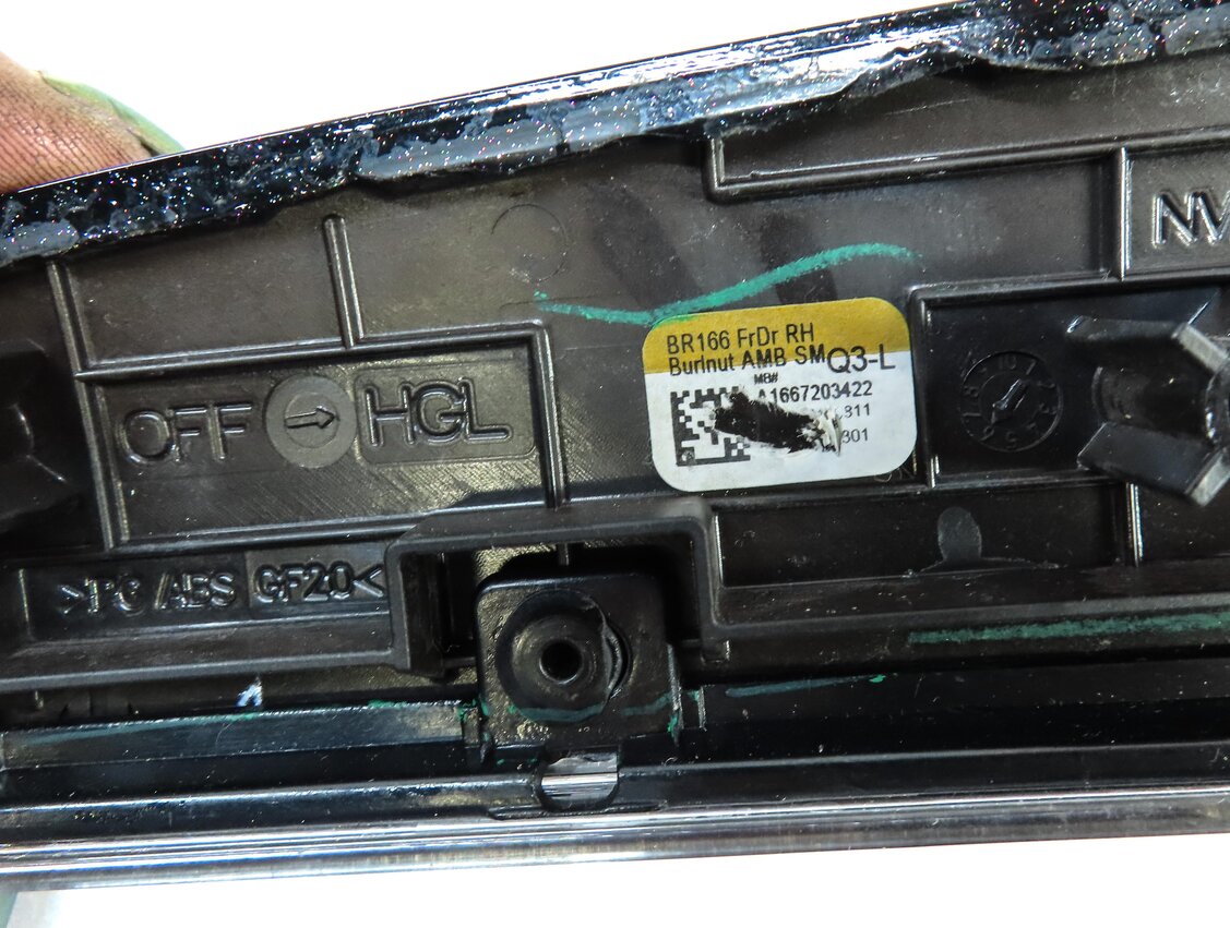 Thumbnail 14: 2013 MERCEDES GL450 (X166) FRONT REAR LEFT RIGHT CUSTOM BLACK SPARKLE TRIM SET 6
