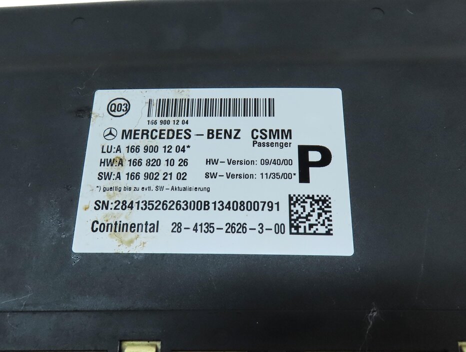 Thumbnail 4: 2013 MERCEDES GL450 (X166) FRONT RIGHT PASSENGER SEAT CONTROL MODULE 1669001204