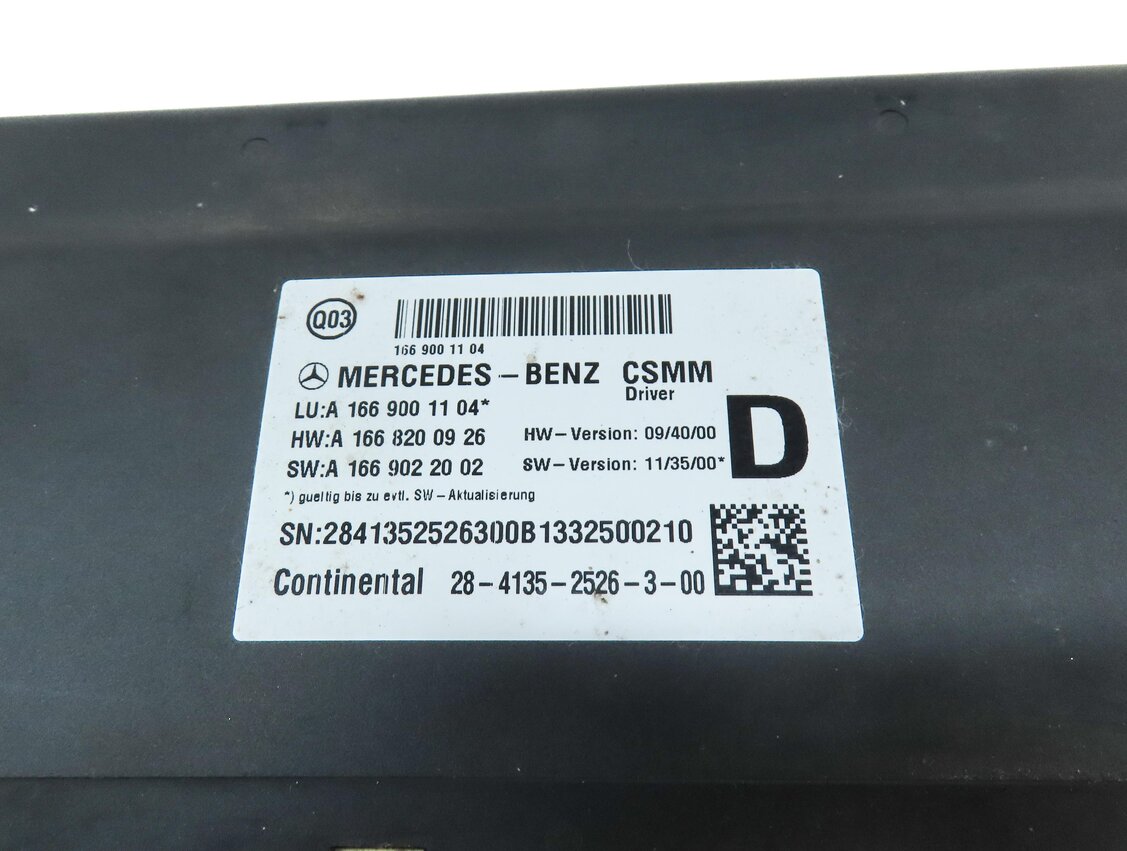 Thumbnail 4: 2013 MERCEDES GL450 (X166) FRONT LEFT DRIVER SEAT CONTROL MODULE 1669001104